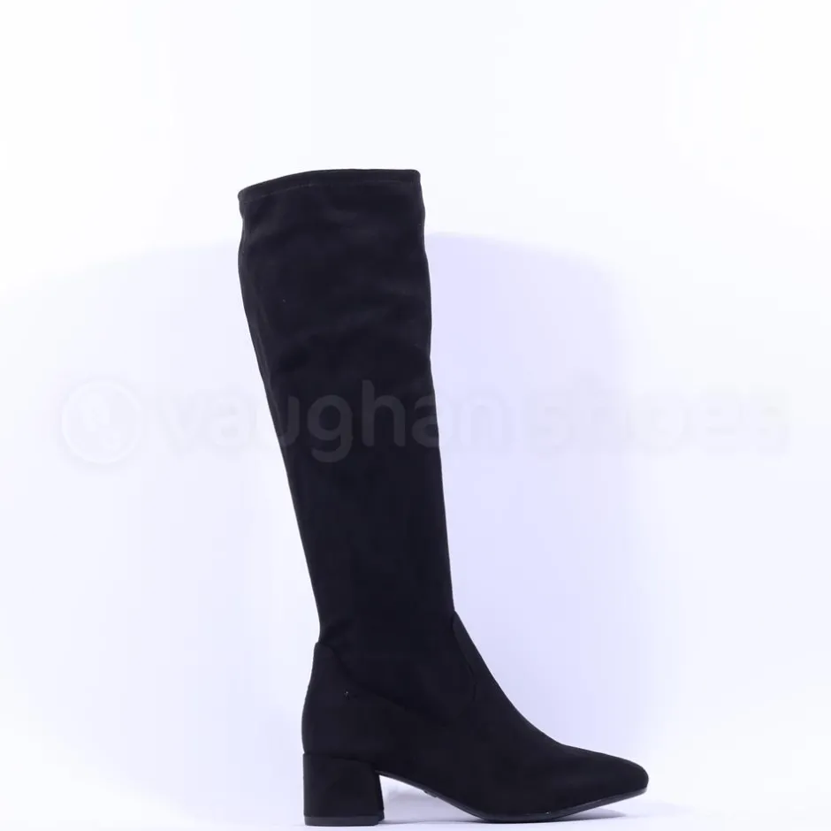 Women Tamaris Ulrica Block Heel Knee High - Black