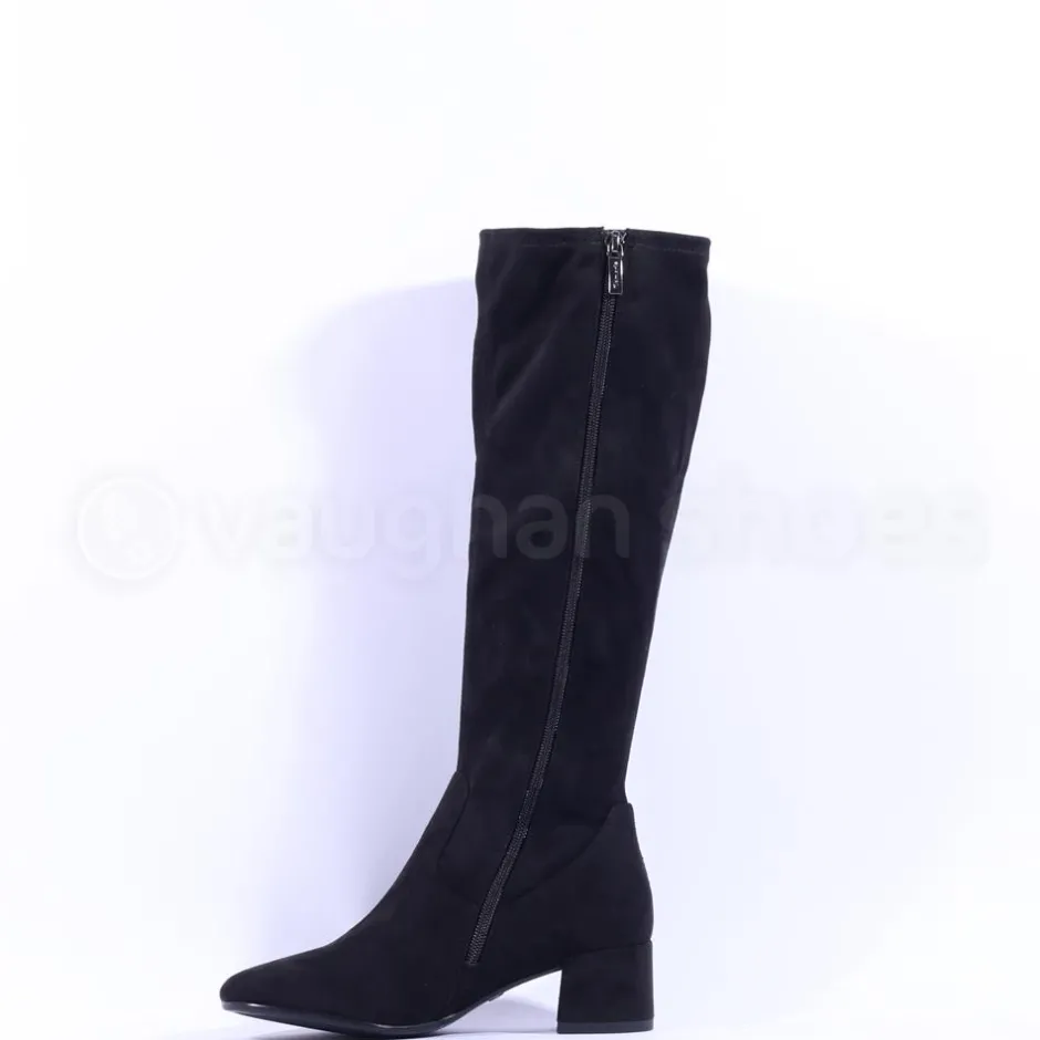 Women Tamaris Ulrica Block Heel Knee High - Black