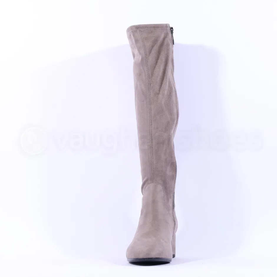 Women Tamaris Ulrica Block Heel Knee High - Grey