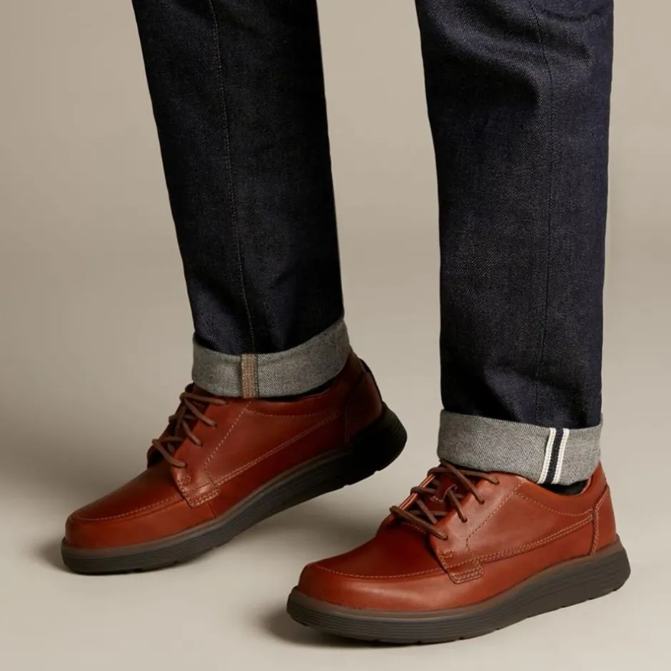 Clarks Men Un Abode Ease - Dark Tan Lea