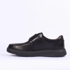 Clarks Men Un Abode Strap (Wide Fit) - Black Leather