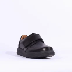 Clarks Men Un Abode Strap (Wide Fit) - Black Leather