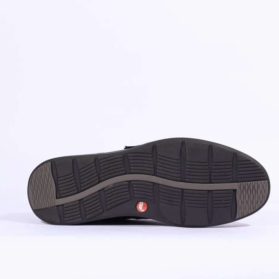 Clarks Men Un Abode Strap (Wide Fit) - Black Leather
