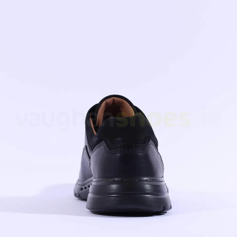 Clarks Men Un Brawley Lace - Black Leather