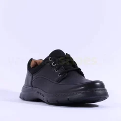Clarks Men Un Brawley Lace - Black Leather