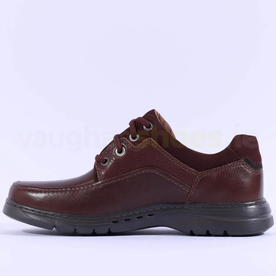 Clarks Men Un Brawley Lace - Mahogany Leather