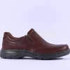 Clarks Men Un Brawley Step - Mahogany Leather