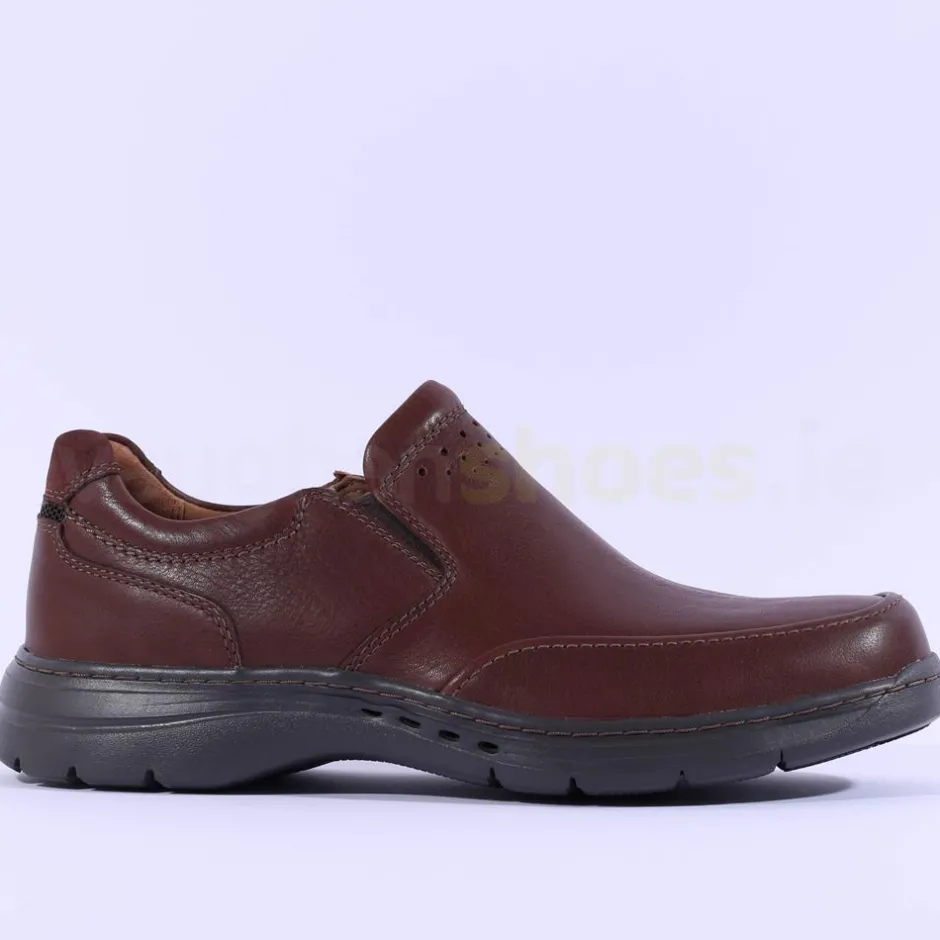Clarks Men Un Brawley Step - Mahogany Leather