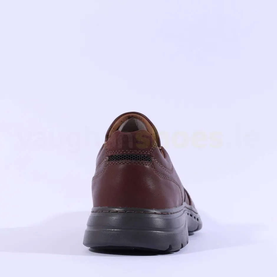Clarks Men Un Brawley Step - Mahogany Leather