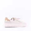 Women S.Oliver Unila Side Zip Platform Trainer - Cream Combi
