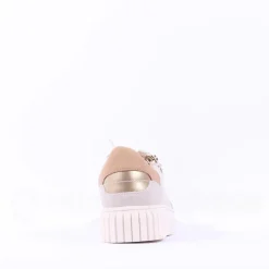 Women S.Oliver Unila Side Zip Platform Trainer - Cream Combi