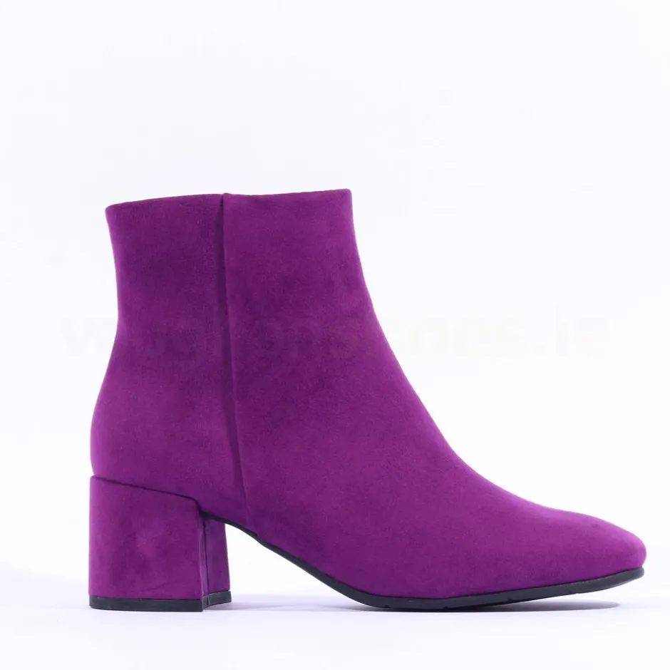 Women Marco Tozzi Vacco Block Heel Boot - Purple