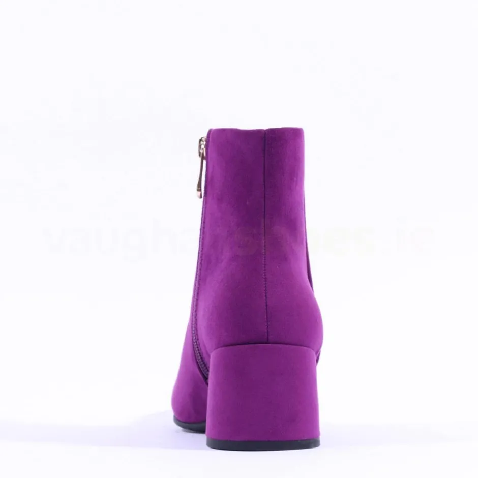 Women Marco Tozzi Vacco Block Heel Boot - Purple