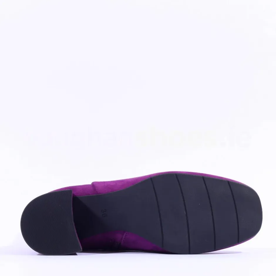 Women Marco Tozzi Vacco Block Heel Boot - Purple