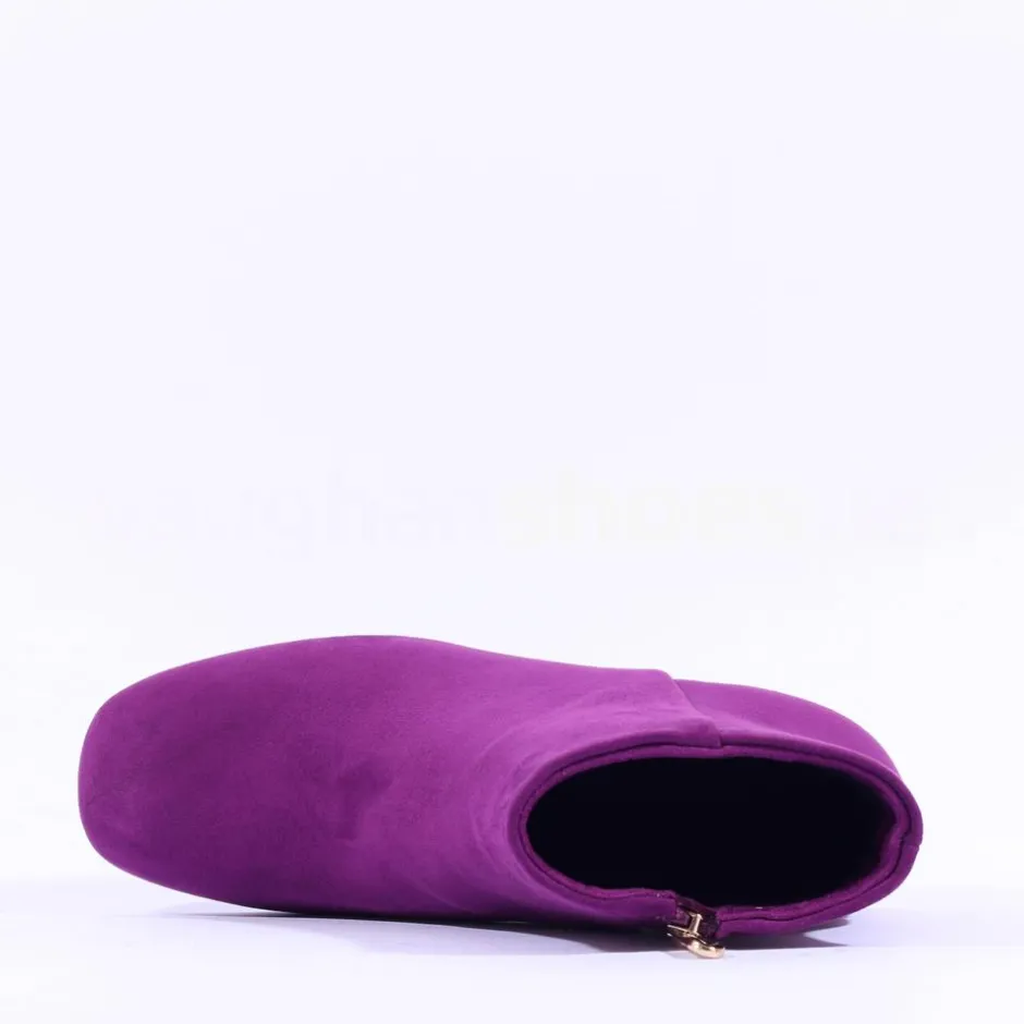 Women Marco Tozzi Vacco Block Heel Boot - Purple