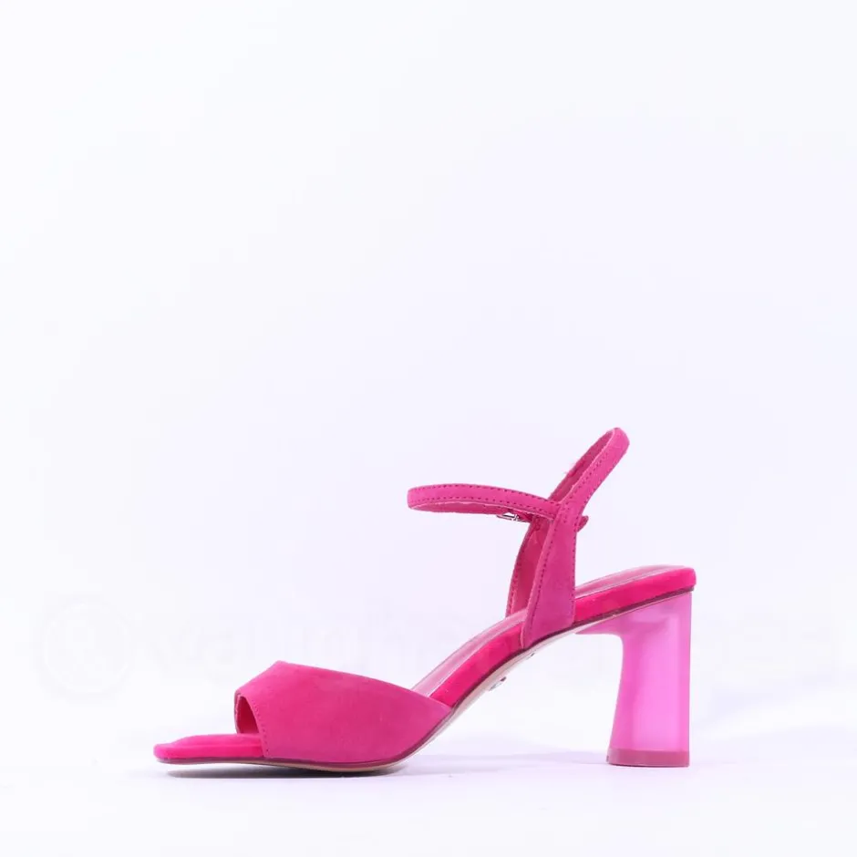 Women Tamaris Valenzia Block Heel Sandal - Fuchsia