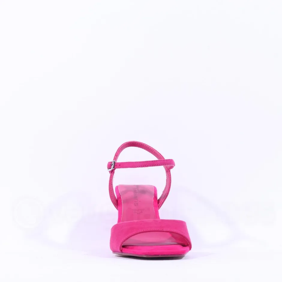 Women Tamaris Valenzia Block Heel Sandal - Fuchsia