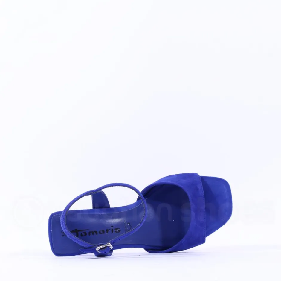 Women Tamaris Valenzia Block Heel Sandal - Royal