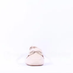 Women Caprice Vanny Flat Slingback Link Shoe - Cream Leather