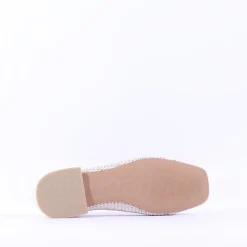 Women Caprice Vanny Low Heel Weave Loafer - Off White Combi
