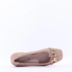 Women Caprice Vanny Low Heel Weave Loafer - Bark