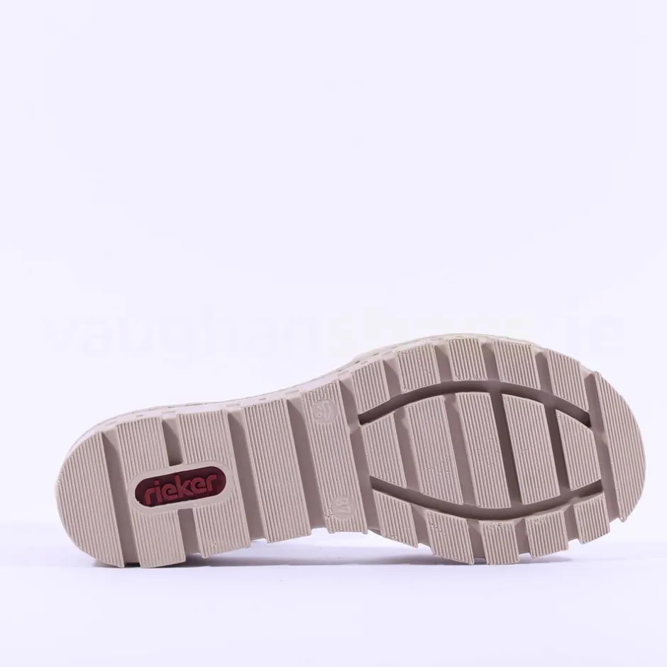 Women Rieker Velcro Ankle Strap Sandal - Beige