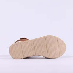 Women Oh My Sandals Velcro Link Wedge - Cognac