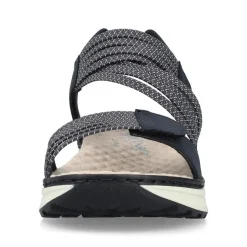 Women Rieker 2 Velcro Strappy Comfort Sandal - Navy