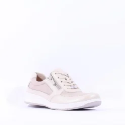 Women Caprice Vera Side Zip Comfort Shoe - Pearl Combi