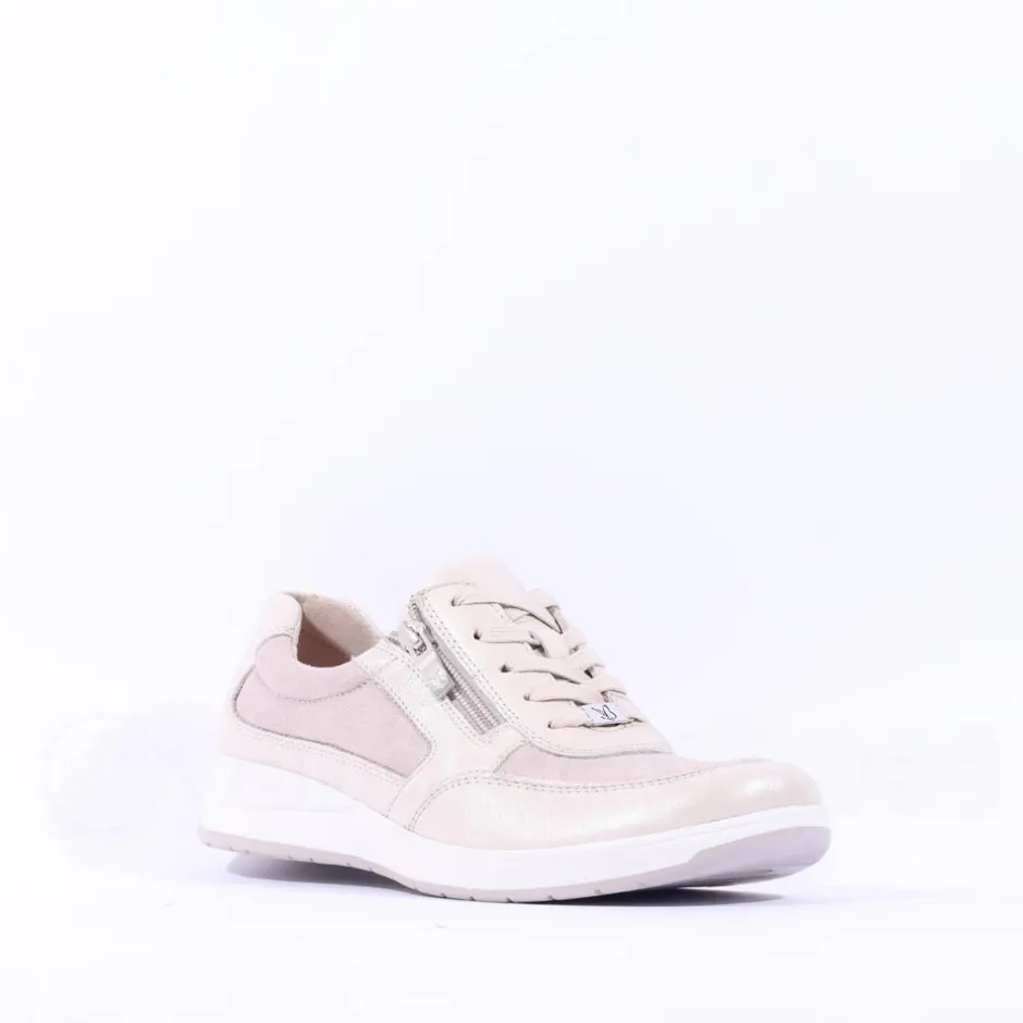 Women Caprice Vera Side Zip Comfort Shoe - Pearl Combi