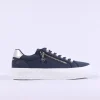 Women S.Oliver Verena Platform Sidezip Trainer - Navy