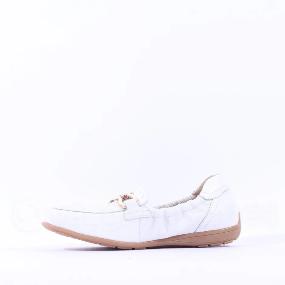 Women Caprice Verena Slip On Deerskin Loafer - White Deerskin