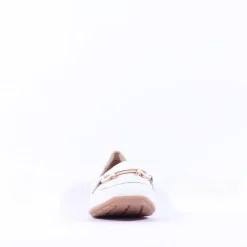 Women Caprice Verena Slip On Deerskin Loafer - White Deerskin