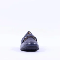 Women Caprice Verena Slip On Deerskin Loafer - Navy Deerskin