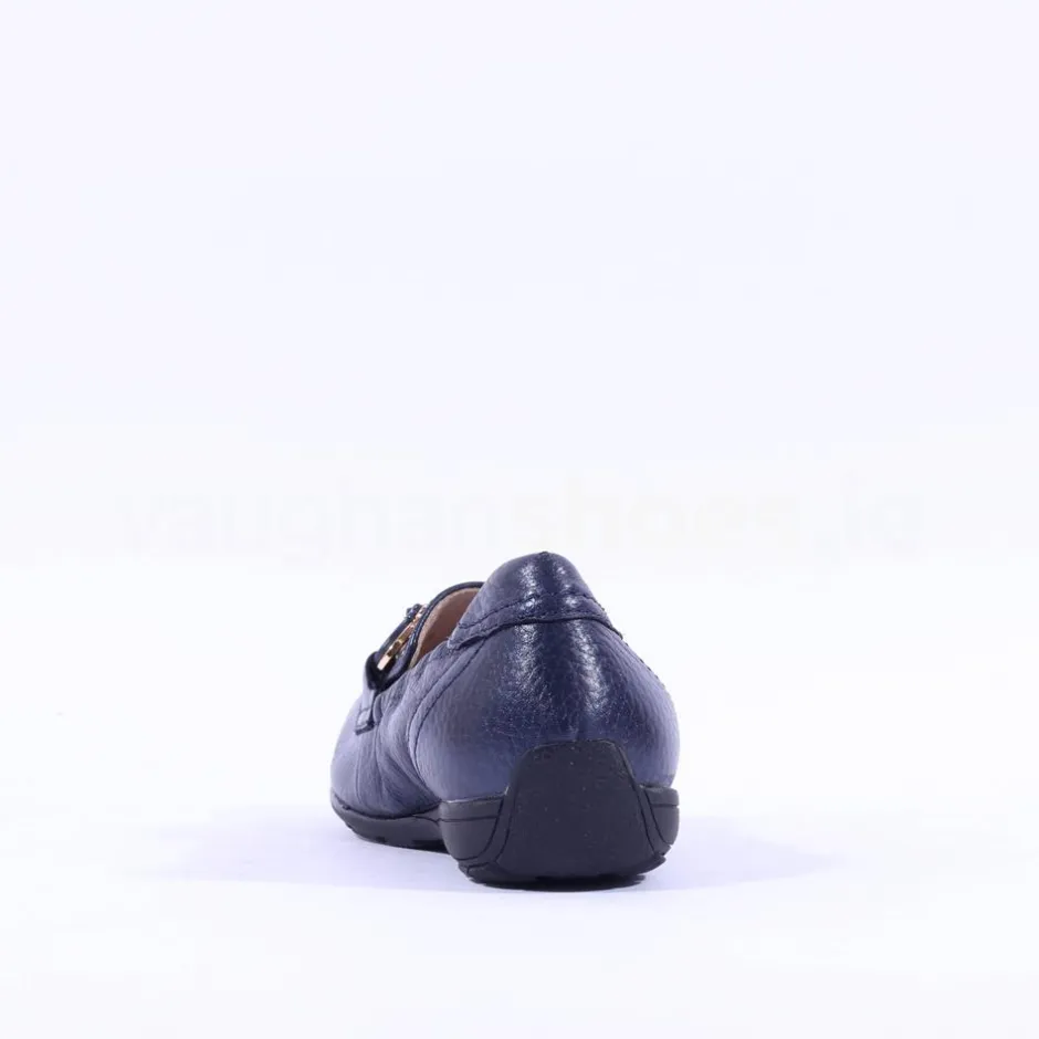 Women Caprice Verena Slip On Deerskin Loafer - Navy Deerskin