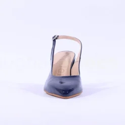 Women Wonders Vilma Slingback Block Heel - Navy Patent