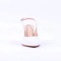 Women Wonders Vilma Slingback Block Heel - White Patent