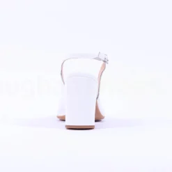 Women Wonders Vilma Slingback Block Heel - White Patent