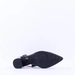Women Wonders Vilma Slingback Block Heel - Black Patent