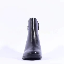 Women Marco Tozzi Vindoli Rope Block Heel Boot - Black Leather