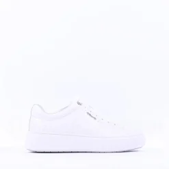 Women Tamaris Violetta Platform Laced Trainer - White Leather