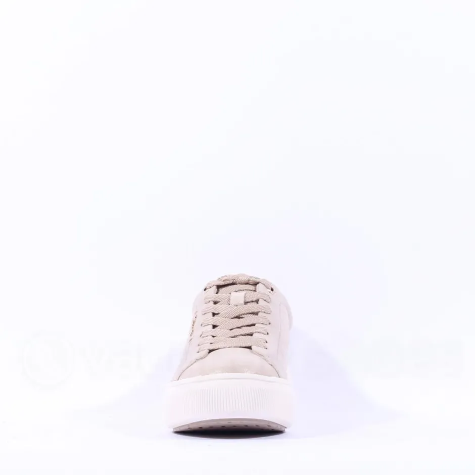 Women Tamaris Violetta Platform Laced Trainer - Champagne