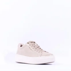 Women Tamaris Violetta Platform Laced Trainer - Champagne