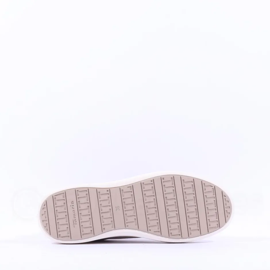 Women Tamaris Violetta Platform Laced Trainer - Champagne