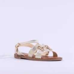 Women Una Healy Viva La Vida Flat H Sandal - Gold