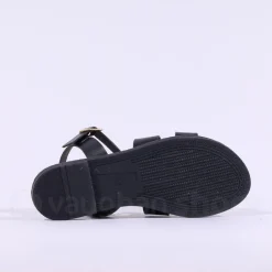 Women Una Healy Viva La Vida Flat H Sandal - Black Gold