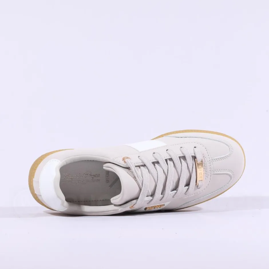 Women Tommy Bowe Ladies Wafer Gumsole Trainer - Light Grey