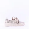 Women Gabor Waltz False Ribbon Lace Trainer - Metallic Leather