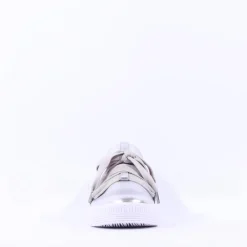 Women Gabor Waltz False Ribbon Lace Trainer - Silver