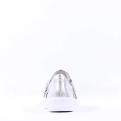 Women Gabor Waltz False Ribbon Lace Trainer - Silver